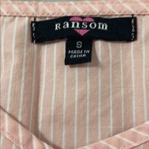 Women’s size small pink and white cold shoulder